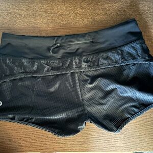 Lululemon Black Shorts with Zipper Pocket